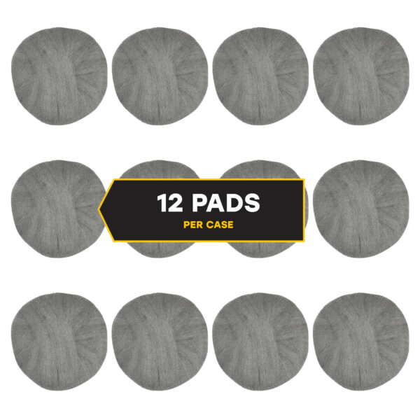 Jumbo Steel Wool Floor Pads - 12 per case