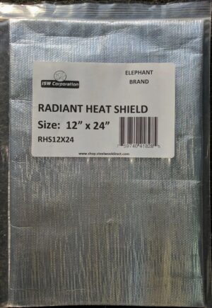 Radiant Heat Barrier With Aluminized Backing: 12" X 24"